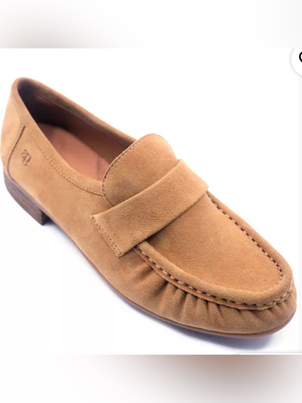 gentle souls Women's Tan Suede Penny Loafer Size 8.5M